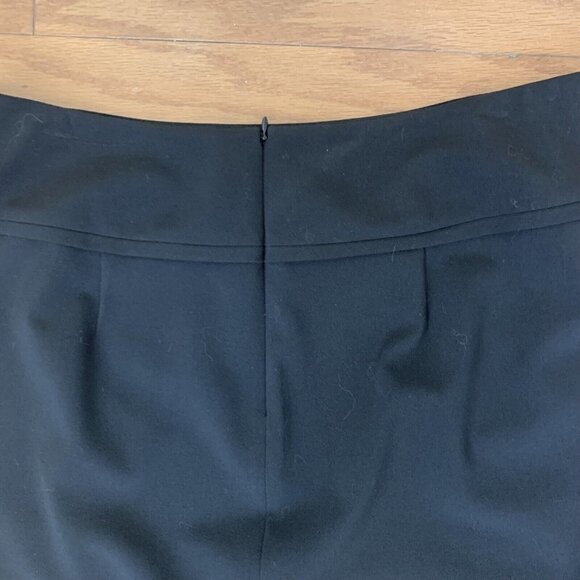 Amanda Smith pencil skirt SZ 12 Black with tiny bow accent at waist - Picture 5 of 6